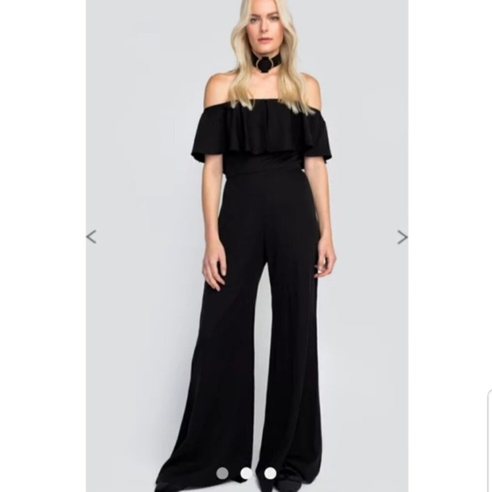 Wildfox Couture Harlow Wide Leg Ruffle Jumpsuit
